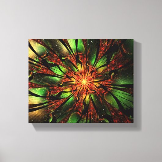 Abstracte fractale bloem. canvas afdruk (Voorkant)