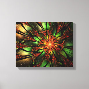 Abstracte fractale bloem. canvas afdruk