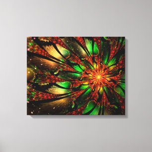 Abstracte fractale bloem. canvas afdruk