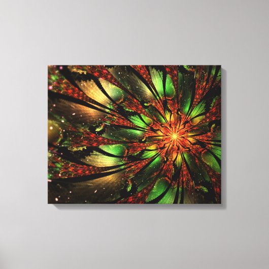 Abstracte fractale bloem. canvas afdruk (Voorkant)