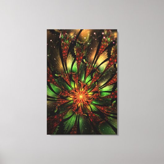 Abstracte fractale bloem. canvas afdruk (Voorkant)