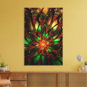 Abstracte fractale bloem. canvas afdruk (Insitu (Woonkamer))