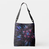 Abstracte fractale bloem. crossbody tas (Achterkant)