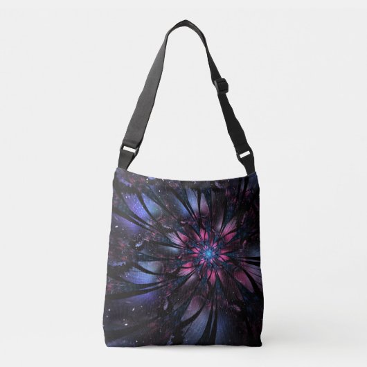 Abstracte fractale bloem. crossbody tas (Voorkant)