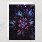 Abstracte fractale bloem. feestdagenkaart (Voorkant / Achterkant)
