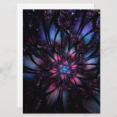 Abstracte fractale bloem. feestdagenkaart (Voorkant / Achterkant)