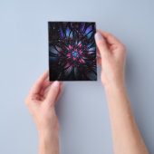Abstracte fractale bloem. flyer (Hand)