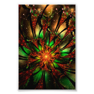 Abstracte fractale bloem. foto afdruk
