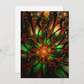 Abstracte fractale bloem. informatiekaartje (Voorkant / Achterkant)