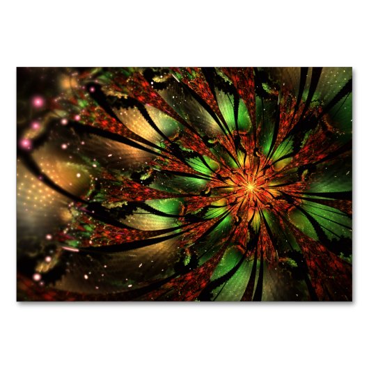 Abstracte fractale bloem. kaart (Voorkant)