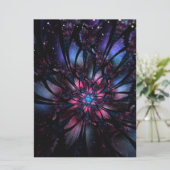 Abstracte fractale bloem. kaart (Staand voorkant)