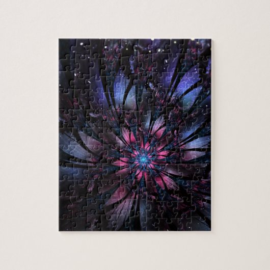 Abstracte fractale bloem. legpuzzel (Verticaal)