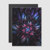 Abstracte fractale bloem. magnetische uitnodiging (Voorkant / Achterkant)