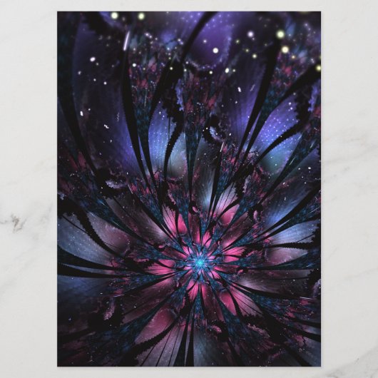 Abstracte fractale bloem. menu (Voorkant)