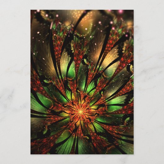 Abstracte fractale bloem. menu (Voorkant)