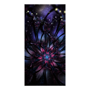 Abstracte fractale bloem. perfect poster