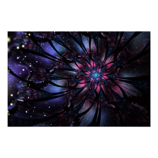 Abstracte fractale bloem. perfect poster (Voorkant)