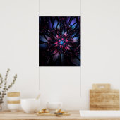 Abstracte fractale bloem. poster (Keuken)