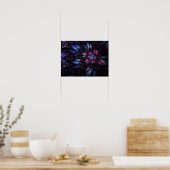 Abstracte fractale bloem. poster (Keuken)