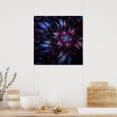 Abstracte fractale bloem. poster (Keuken)