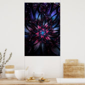 Abstracte fractale bloem. poster (Keuken)