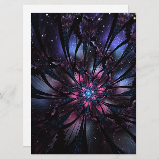 Abstracte fractale bloem. programma (Voorkant / Achterkant)