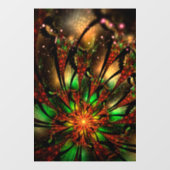 Abstracte fractale bloem. raamsticker (Vel)