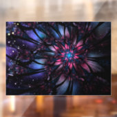 Abstracte fractale bloem. raamsticker (Vel 2)