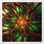 Abstracte fractale bloem. raamsticker (Vel)