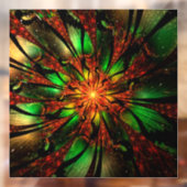 Abstracte fractale bloem. raamsticker (Vel 2)