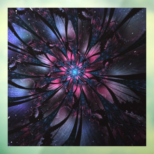 Abstracte fractale bloem. raamsticker (Vel 3)