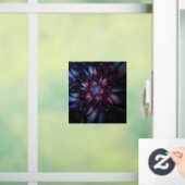 Abstracte fractale bloem. raamsticker (Huis)