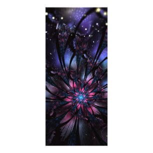 Abstracte fractale bloem. reclamekaart