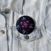 Abstracte fractale bloem. ronde button 7,6 cm (In situ)