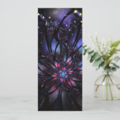 Abstracte fractale bloem. save the date (Staand voorkant)