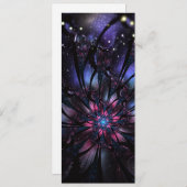 Abstracte fractale bloem. save the date (Voorkant / Achterkant)