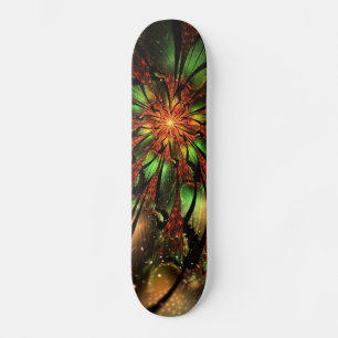 Abstracte fractale bloem. skateboard