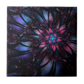Abstracte fractale bloem. tegeltje (Voorkant)