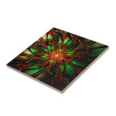 Abstracte fractale bloem. tegeltje (Zijkant)