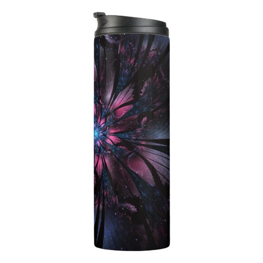 Abstracte fractale bloem. thermosbeker (Geroteerd rechts)