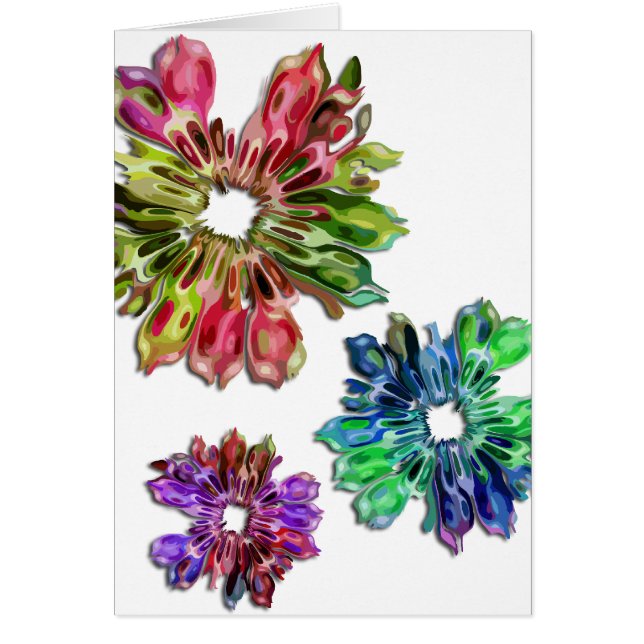 abstracte fractale bloemen 2D (Voorkant)