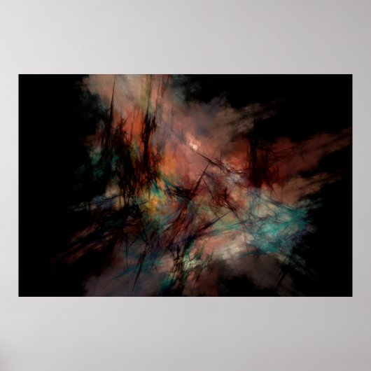 Abstracte fractale digitale poster (Voorkant)