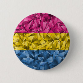 Abstracte fractale driehoeken Pansexual Pride Flag Ronde Button 5,7 Cm