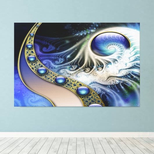 Abstracte fractale fantasie canvas afdruk (Insitu (Houten vloer))