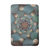 Abstracte fractale kunst met diepbruin leistblauw badmat (Voorkant Verticaal)