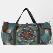 Abstracte fractale kunst met diepbruin leistblauw plunjezak (Voorkant)