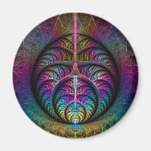 Abstracte fractale kunst met levendige structuur magneet (Voorkant)