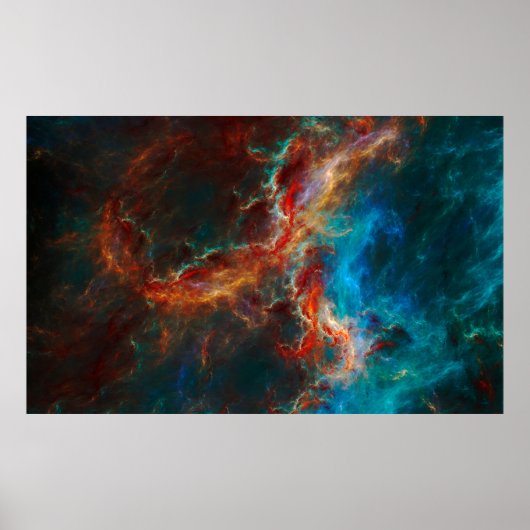 Abstracte fractale patronen en vormen. Infinite un Poster (Voorkant)