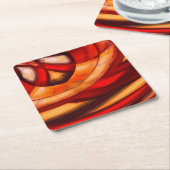 Abstracte fractale Posters Afdrukken Vierkante Kartonnen Onderzetter (Schuin)