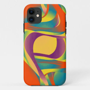 Abstracte fractale retro van de arm iPhone 11 hoesje
